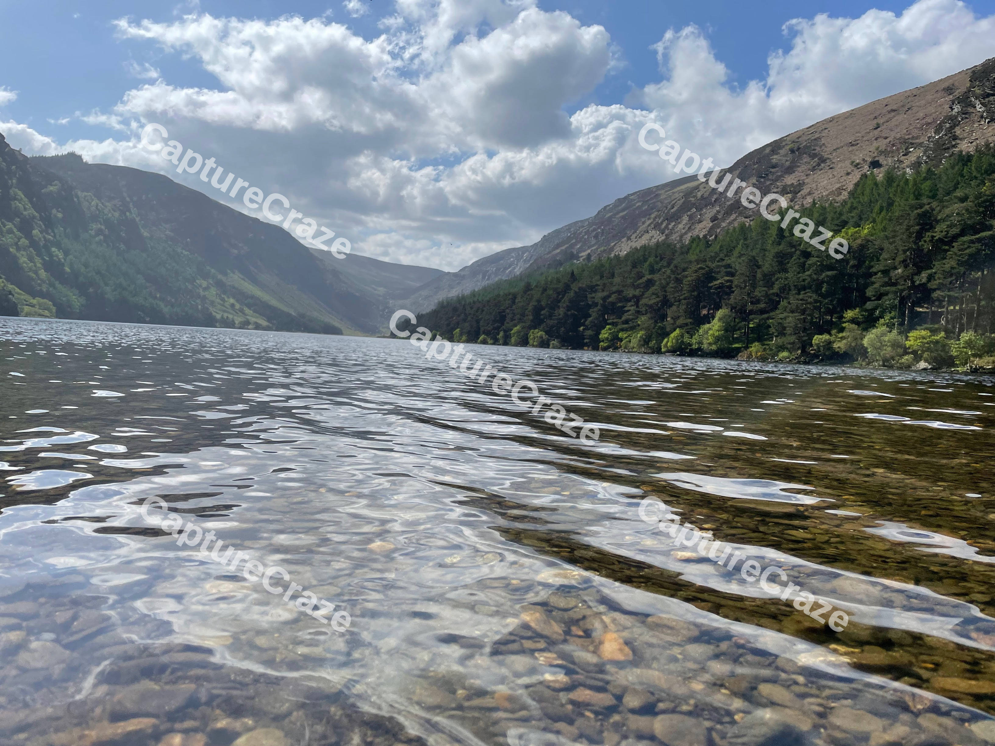 Beautiul River With Clouds